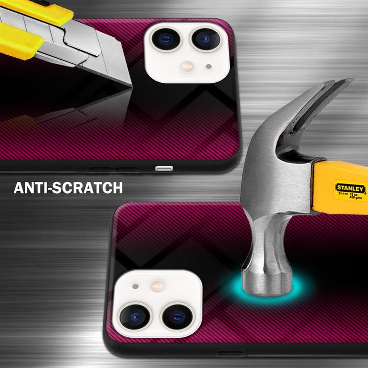 Productafbeelding Cadorabo TPU gestreepte glasplaat (Apple iPhone 12 mini)