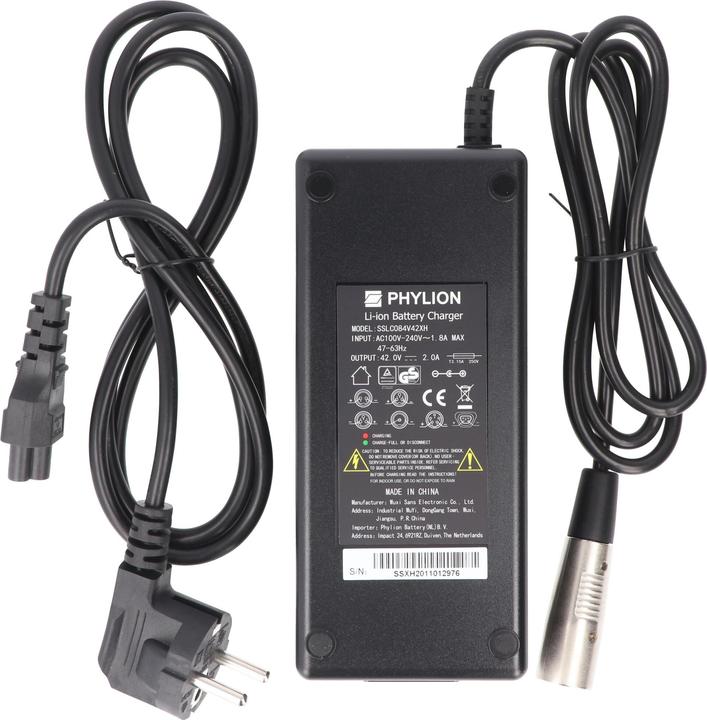 Produktbild Phylion Ladegerät nur passend für Ladegerät 36-42 Volt 2,0A XLR 3-polig (E-Bike Ladegerät)