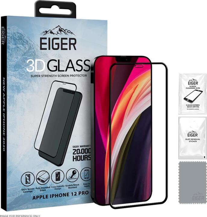 Produktbild Eiger Mountain Glass Clear Edge (1 Stück, Apple iPhone 12, Apple iPhone 12 Pro)
