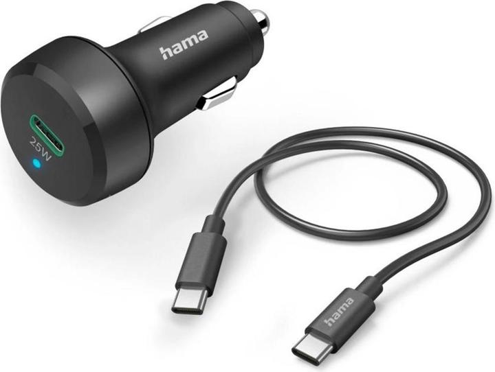 Actual product image Hama Car Charger Set, USB-C, 25 Watt, Black