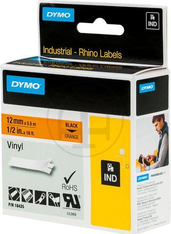 Produktbild Dymo 12mm Vinyl Schriftband (1.20 cm, Orange)