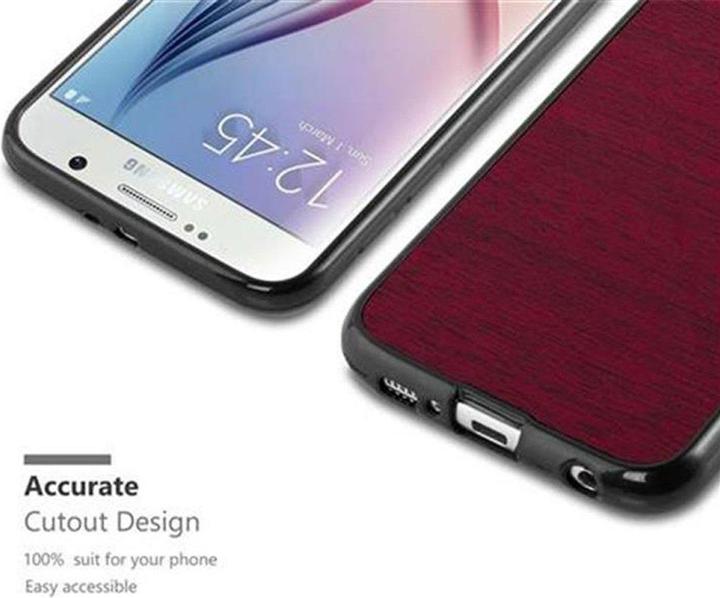 Produktbild Cadorabo TPU Wooden Cover (Samsung Galaxy S6)