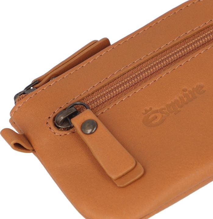 Actual product image Esquire Peru leather key pouch 11 cm