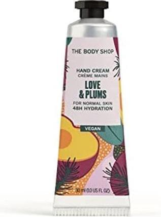 Actual product image Body Shop Love & Plums Hand Cream 30ml 48hr Hydration Juicy & Festive Scent Vegan (30 ml)