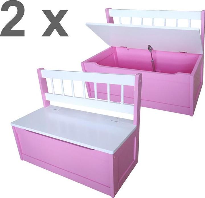 Garden Pleasure Children's bench pink set of 2 30 x 60 x 50 cm