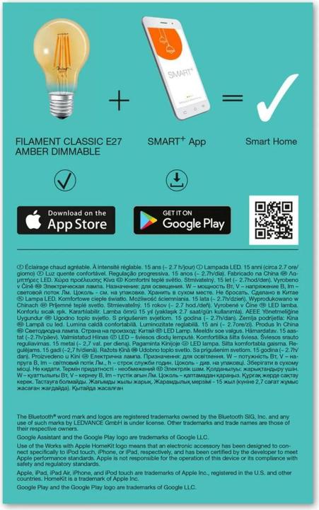Energy Label Ledvance Smart+ (E27, 5.50 W, 600 lm, 1 x, E)