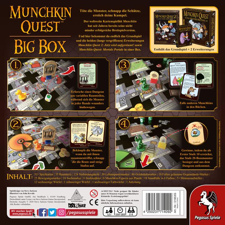 Produktbild Pegasus Munchkin Quest - Brettspiel (Deutsch)