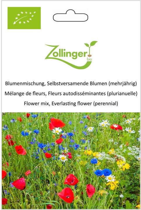 Zollinger Bio Miscela di fiori, Fiori autoseminanti (perenni)