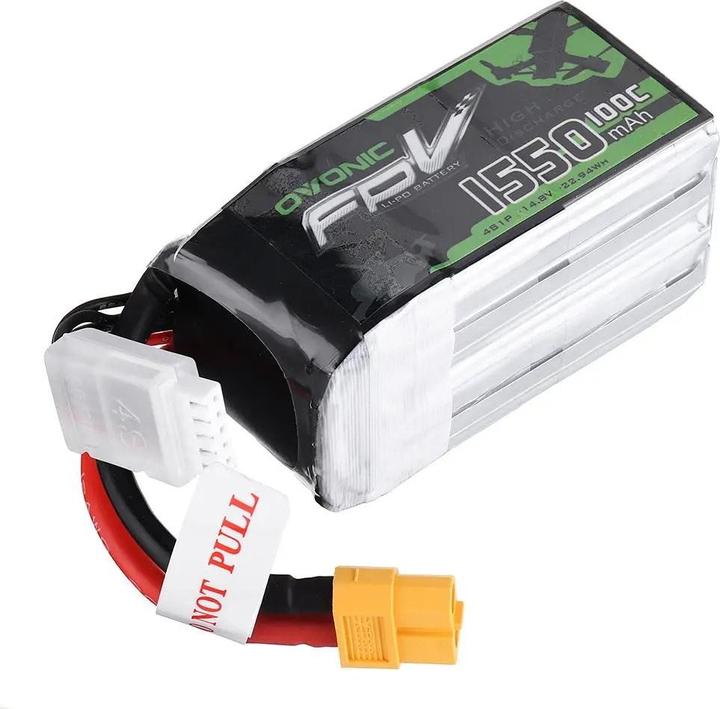 Immagine prodotto AccuCell Batteria 1550mAh 14.8V 100C 4S XT60 per modellismo (14.80 V, 1550 mAh)