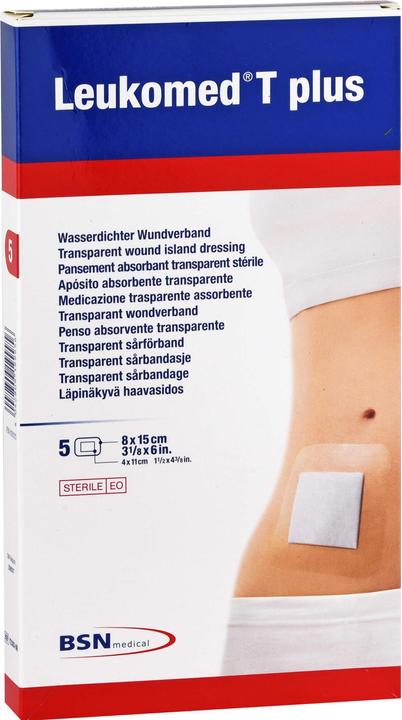 Produktbild BSN T plus transparenter Wundverband 8x15cm mit Wundauflage (5 x)