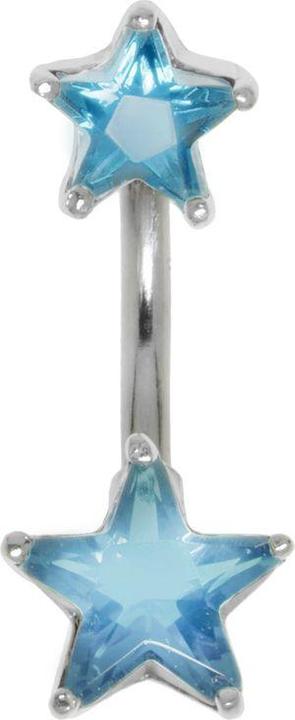 Bijouteria Bauchpiercing (Chirurgenstahl 316L, Kristall, Silber 925)