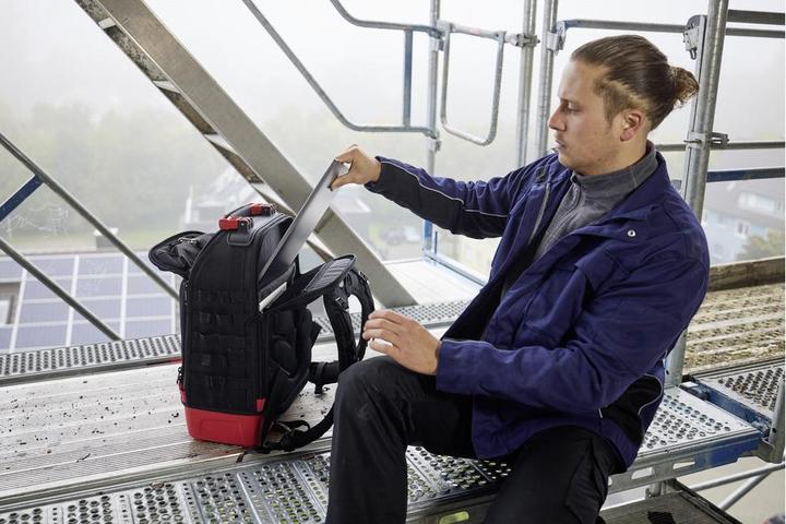 Produktbild Wiha Elektriker Werkzeugrucksack 27tlg Elektriker Grundausstattung stabiler Standboden Laptopfach (27 Teile)