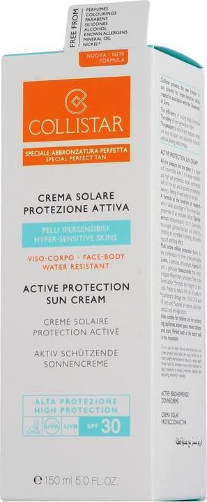 Immagine prodotto Collistar CS Sun - Crema solare protezione attiva viso e corpo SPF30 (Crema solare, SPF 30, 150 ml, 150 g)