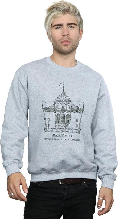 Immagine prodotto Disney Mary Poppins Carousel Sketch Felpa Uomo (5XL)