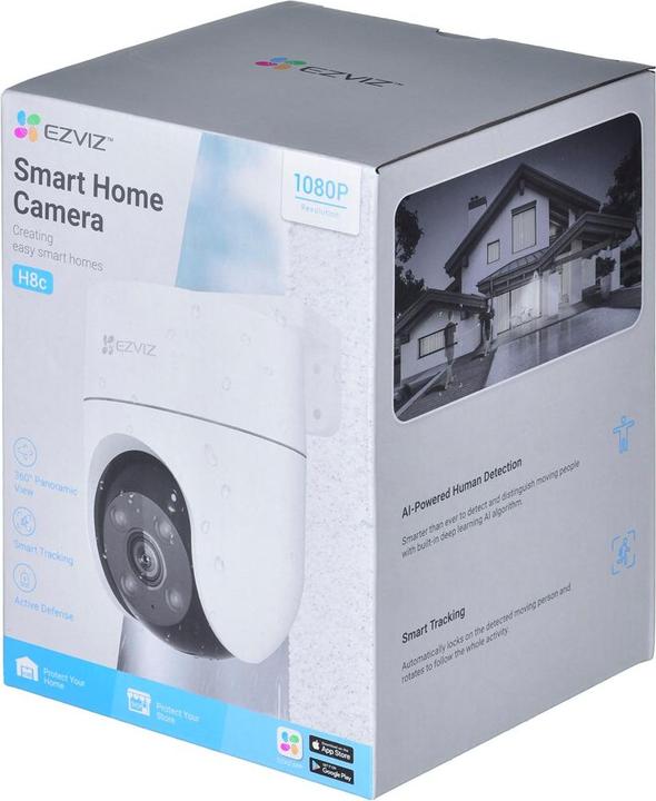 Produktbild EZVIZ Drahtlose Wi-Fi-Kamera H8C, 1080p, DOME PT, F4 mm, gesteuert, IP65 (1920 x 1080 Pixels)