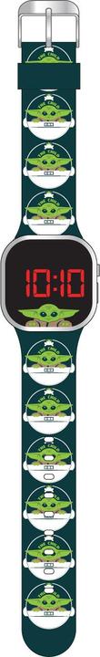 Actual product image Accutime LED kids clock The Mandalorian Baby Yoda (green), digital clock with LED display for time and... (Digital watch, 37 mm)