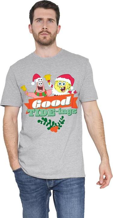 Produktbild Spongebob Squarepants Good Tideings TShirt weihnachtliches Design (M)