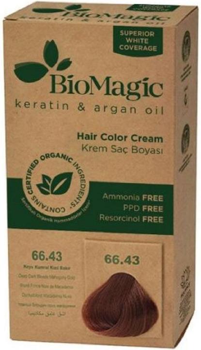 Biomagic Haarfarbe sehr dunkler Mahagoniblond (66,43) 250 g - Biomagisch (66,43 Deep Dark Blonde Mahogany Gold)
