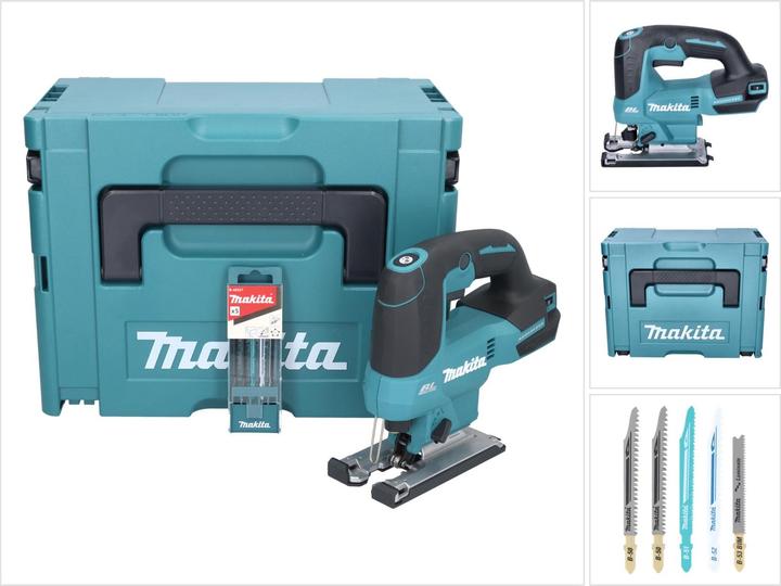 Makita DJV 184 ZJ Scie sauteuse à batterie 18 V Brushless + 5 pcs. jeu de lames de scie sauteuse + Makpac