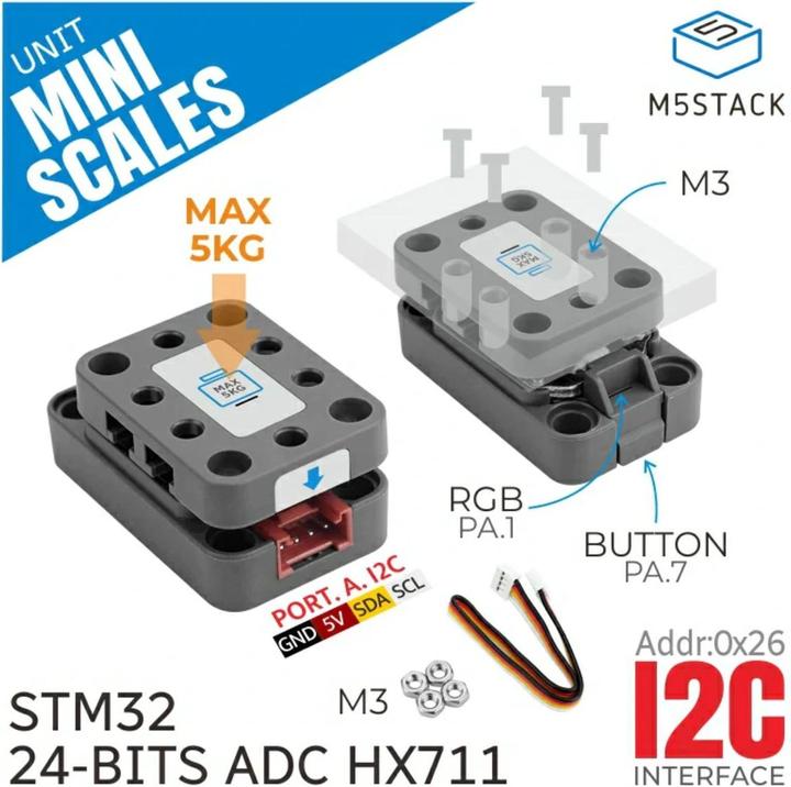 Actual product image M5Stack Mini Scales Unit HX711