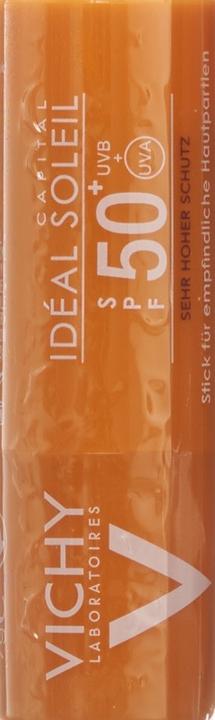 Produktbild Vichy Capital Soleil Stick empfindliche Hautpartien (Sonnencreme Gesicht, Sonnenstick, SPF 50+, 9 ml, 9 g)