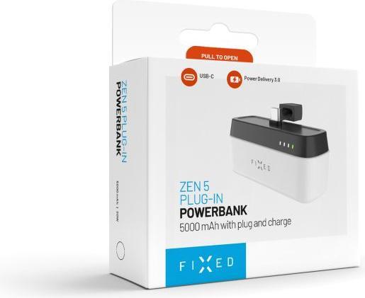 Actual product image Fixed Zen 5 Plug-in PowerBank, PD 20W, 5 000 mAh, white (5000 mAh, 20 W, 5000 Wh)