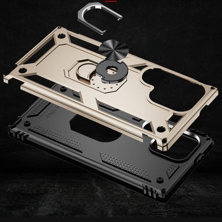 Produktbild Cover-Discount Armor Case mit Kickstand gold (Samsung Galaxy S24 Ultra)