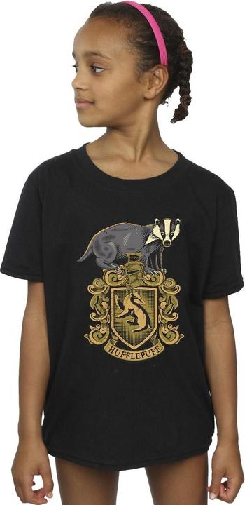 Immagine prodotto Hufflepuff Sketch Crest Maglietta Ragazze (140, 146)