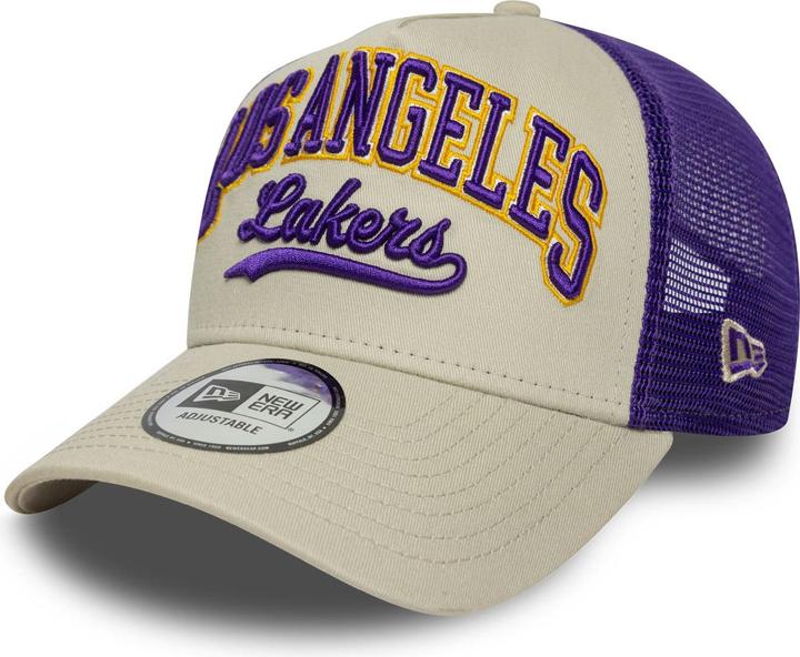 Produktbild New Era A-Frame Trucker Cap - Script Los Angeles Lakers (One Size)