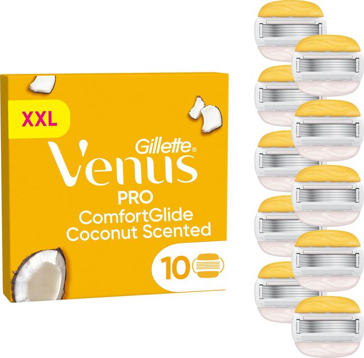 Venus Optic Venus - Gillette Venus Pro ComfortGlide Coconut & Olay Razor Blades - Yellow/White - 10 pcs (10 x)