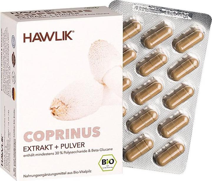 Actual product image Hawlik Coprinus extract and powder capsule (60 Piece, Capsules, 56 g)