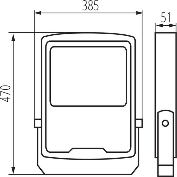 Produktbild Kanlux LED Aussenstrahler FL AGOR HI Schwarz IP65 33477 (36000 lm, IP65)