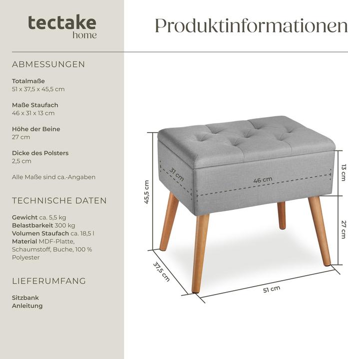 Actual product image tectake Ranya (51 cm)