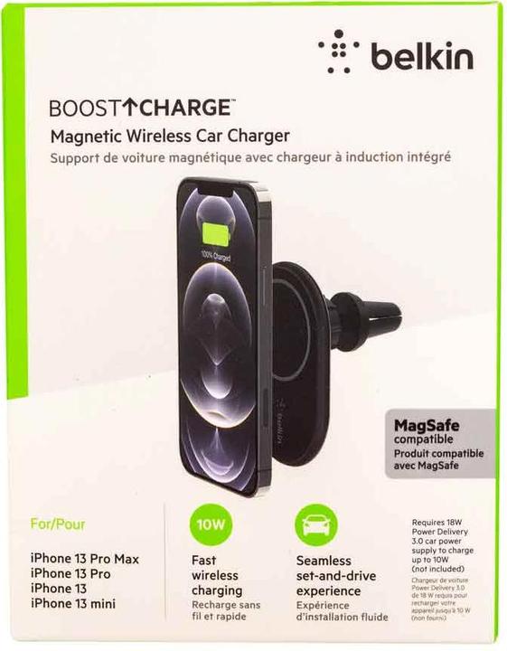 Actual product image Belkin Magnetic Wireless Car Charger with MagSafe