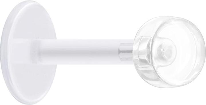 Star Piercing Labret transparent mit Scheibe retainer (ohne Messing, Bioflex)