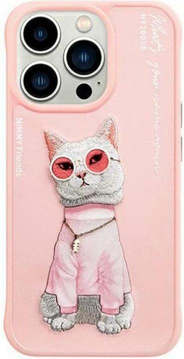 Immagine prodotto Nimmy case iPhone 15 Pro 6.1" pink Glasses Cool Cat (Apple iPhone 15 Pro)