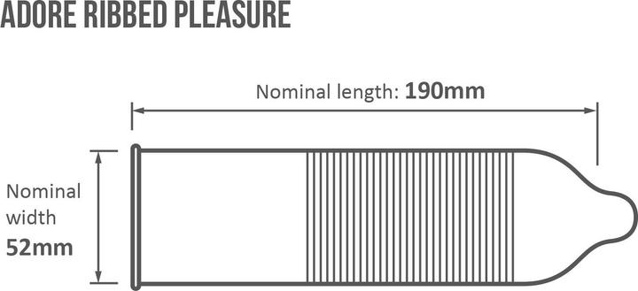 Image du produit Adore Plaisir nervuré (144 pcs)