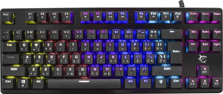 White Shark Mechanical Gaming Keyboard Spartan, OUTEMU BLUE Switch, LED Rainbow Light, US Layout (DE, Kabelgebunden)