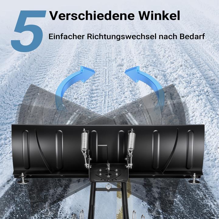 Produktbild Wiltec Universal Schneeschild 100x40 cm verstellbar Rasentraktor Schneepflug Traktor