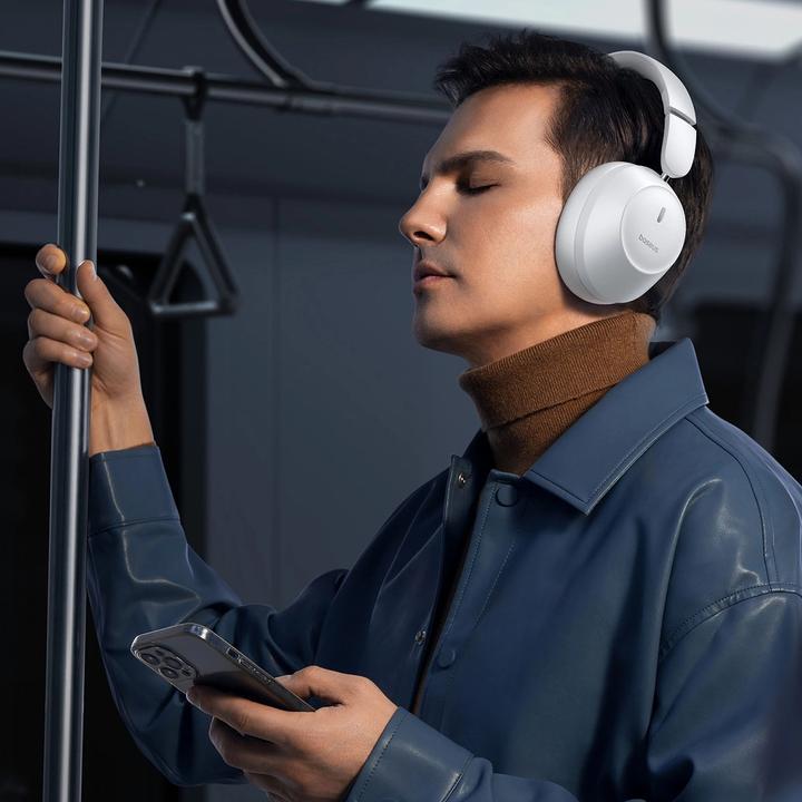Actual product image Baseus Boss 30 Max Wireless Headphones (white) (NC, 50 h, Wireless)
