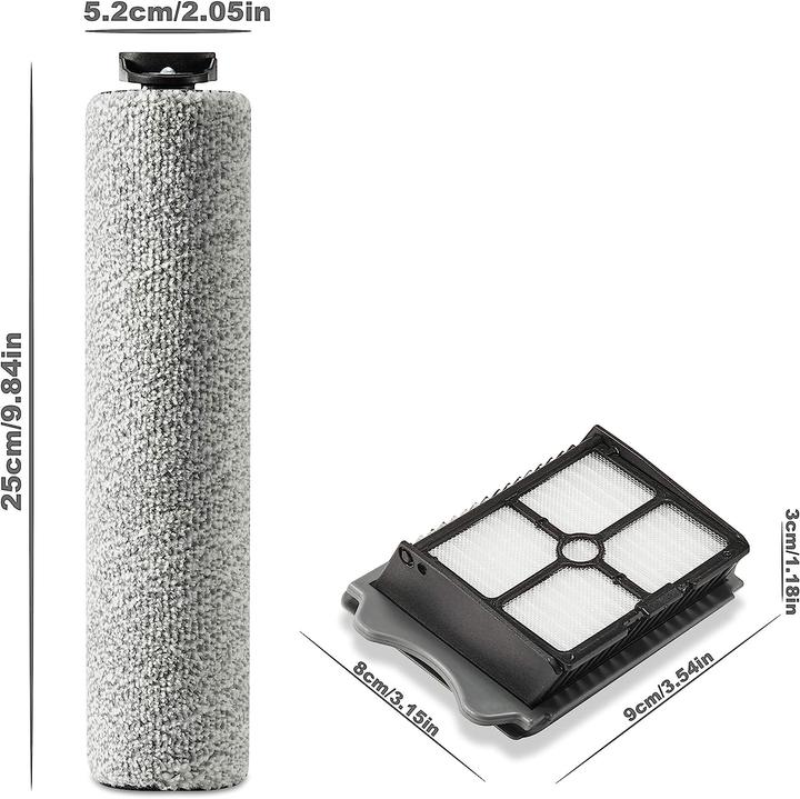 Image du produit Supremery 2X filtres de rechange 2X rouleau-brosse pour Tineco Floor ONE S3 et iFloor 3