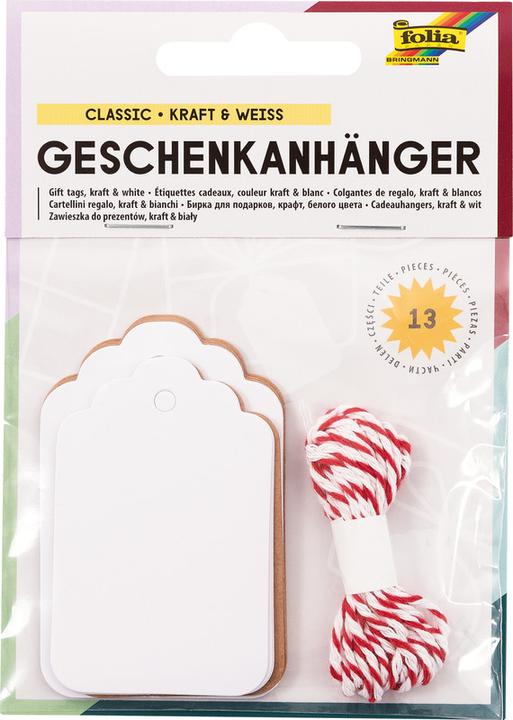 Folia Étiquette cadeau (Décoration pour cadeau, 12 x)
