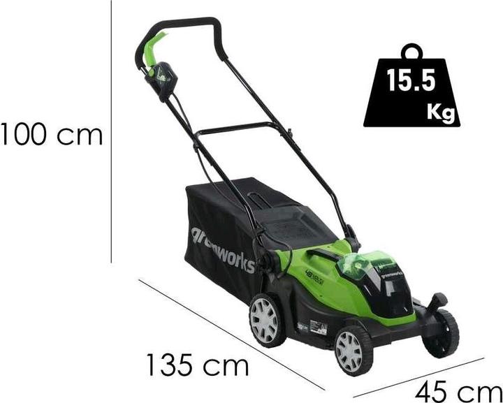 Immagine prodotto Greenworks G48LM36K2 Kit Tosaerba a Batteria (Batteria ricaricabile)