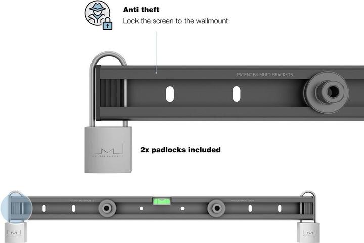 Actual product image Multibrackets M Universal Public Wallmount Black Small