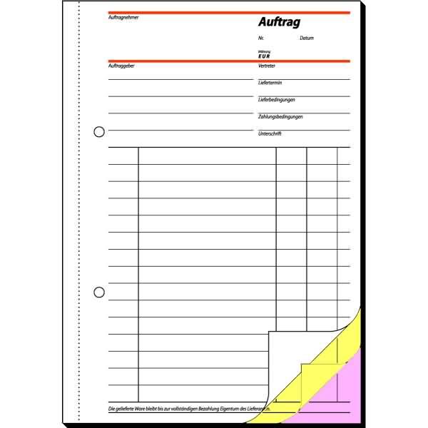 Actual product image Sigel Order form Paper format: DIN A5 Carbonless: Yes (40 x)