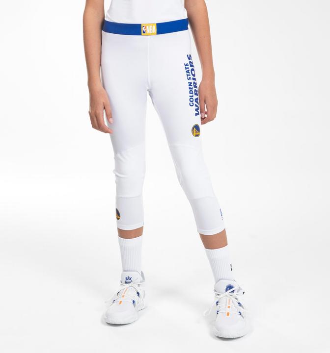 Produktbild Tarmak Kinder Basketball Funktionshose 3/4-Tights NBA Golden State Warriors - 500 weiss