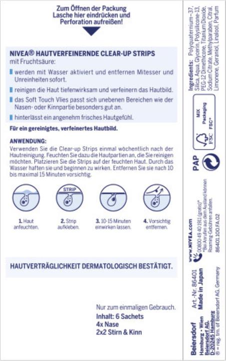 Image du produit NIVEA Bandelettes Clear-up affinant la peau (Nettoyant anti-impuretés, 6000 ml)