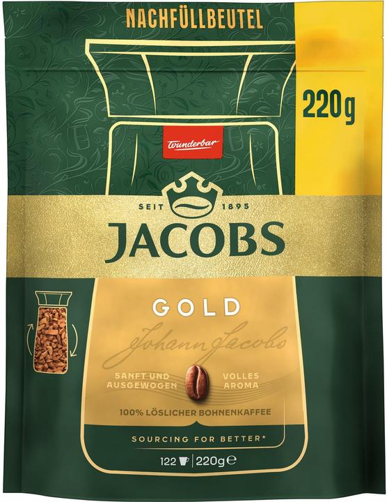 Jacobs Instant Kaffee Instant Gold Nachfüllbeutel 220 g (220 g)