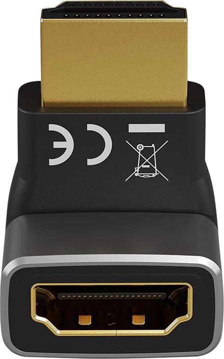 Produktbild Goobay HDMI-Winkeladapter 90° vertikal, 8K @ 60 Hz, vergoldet (HDMI)