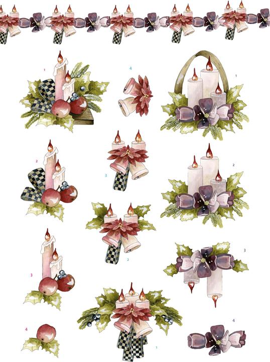 Image du produit Card Deco Essentials Livre de feuilles prédécoupées 3D "Christmas Flowers (16 x)